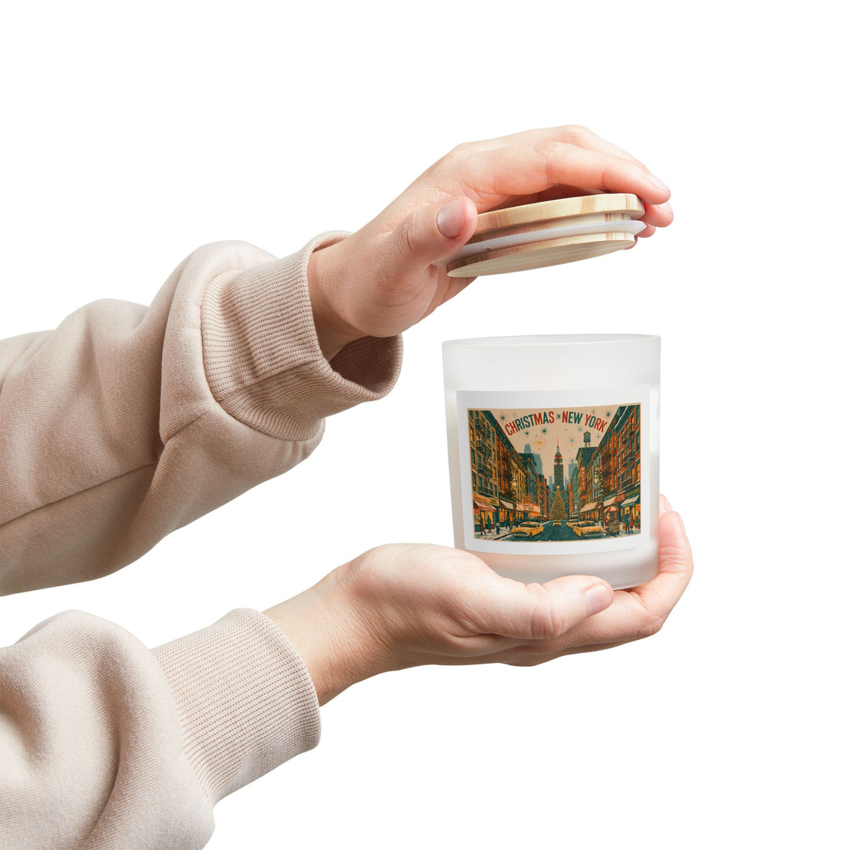 Christmas in New York | 11oz Frosted Glass Christmas Candle