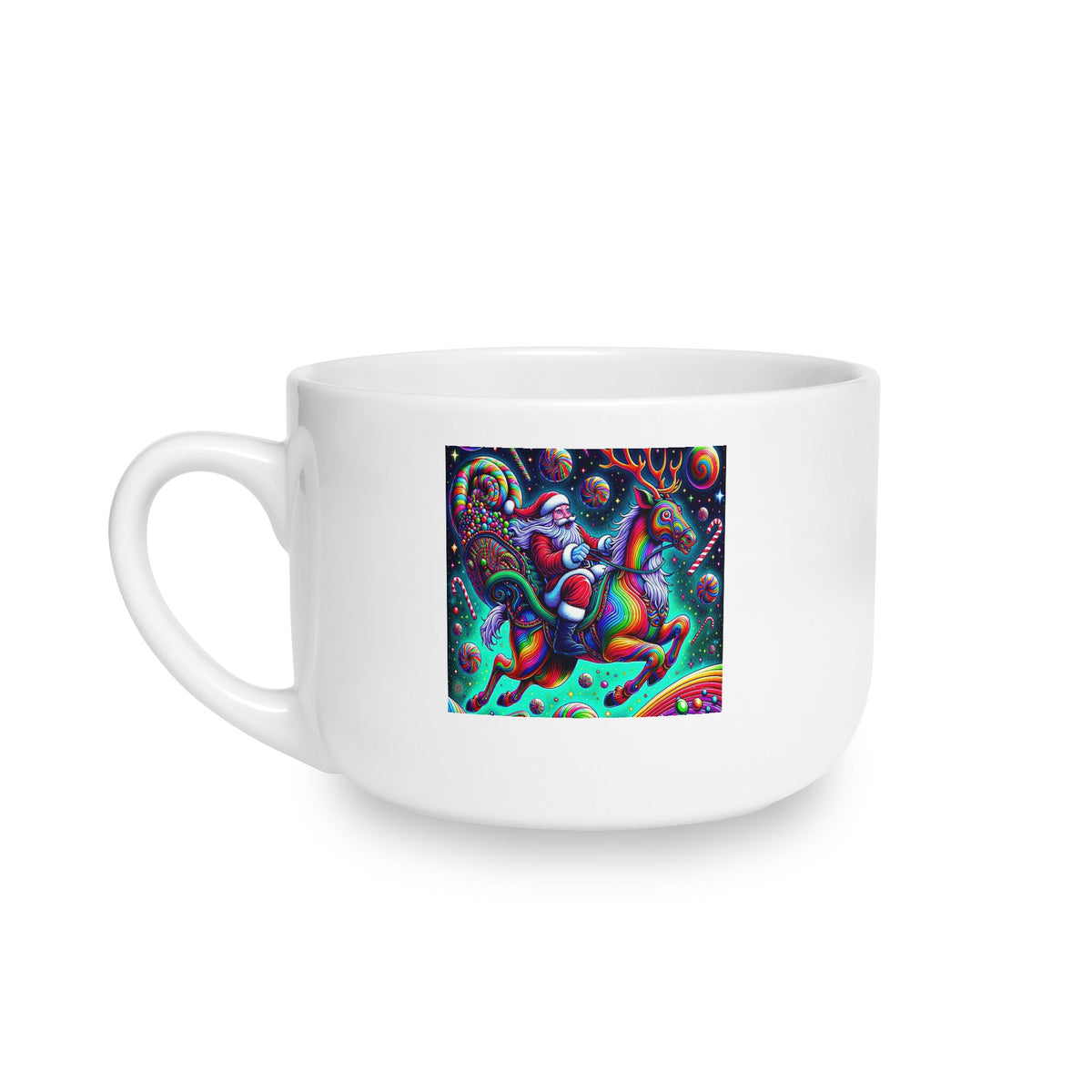 Psychedelic Santa | 25oz Christmas Latte Mug