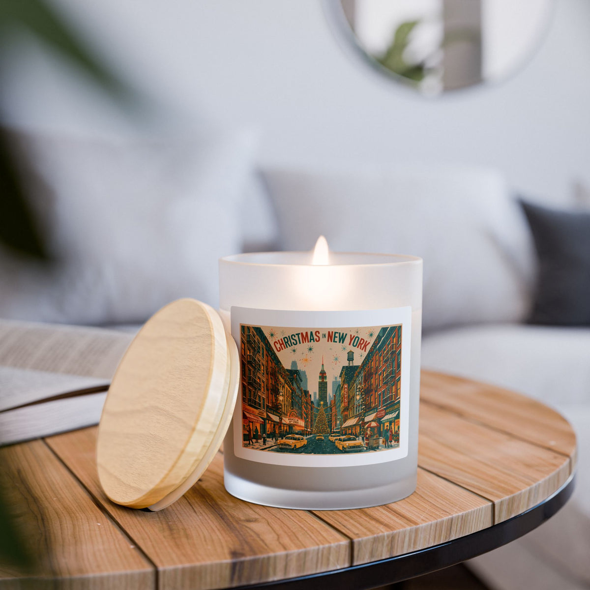 Christmas in New York | 11oz Frosted Glass Christmas Candle