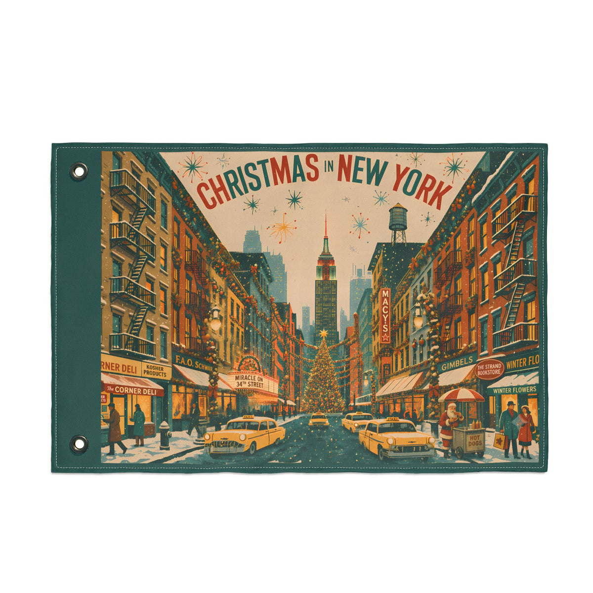 Christmas in New York City - Home Flag | Double-sided outdoor holiday decor