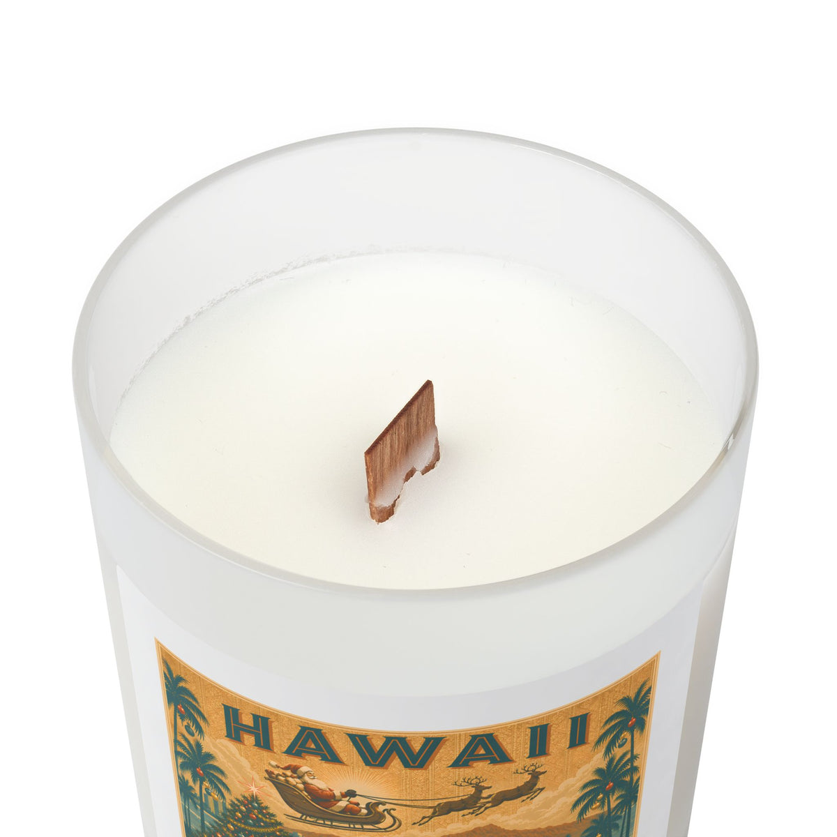 Christmas in Hawaii | 11oz Frosted Glass Christmas Candle
