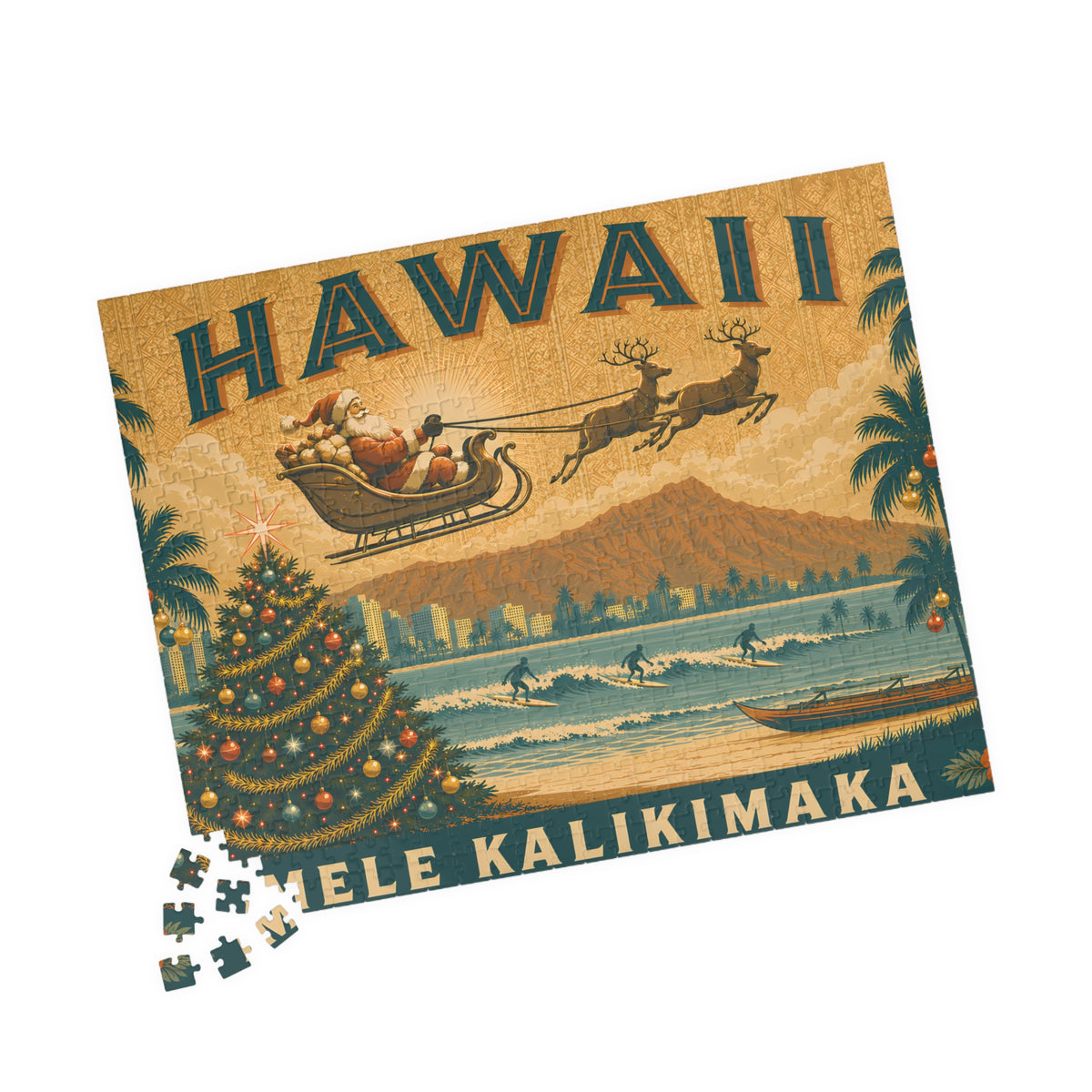 Christmas in Hawaii | Mele Kalikimaka 520-Piece Christmas Puzzle