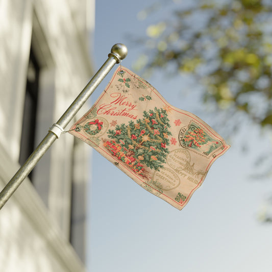 Vintage Noel Christmas Home Flag | Double-sided outdoor holiday decor