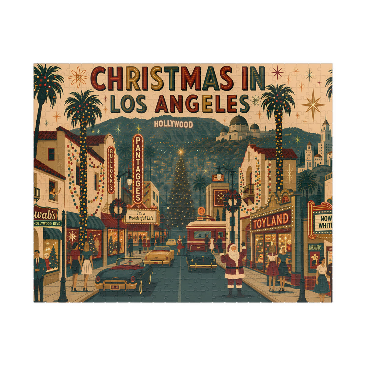 Christmas in Los Angeles | 520-Piece Christmas Puzzle