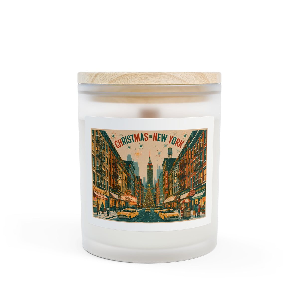 Christmas in New York | 11oz Frosted Glass Christmas Candle