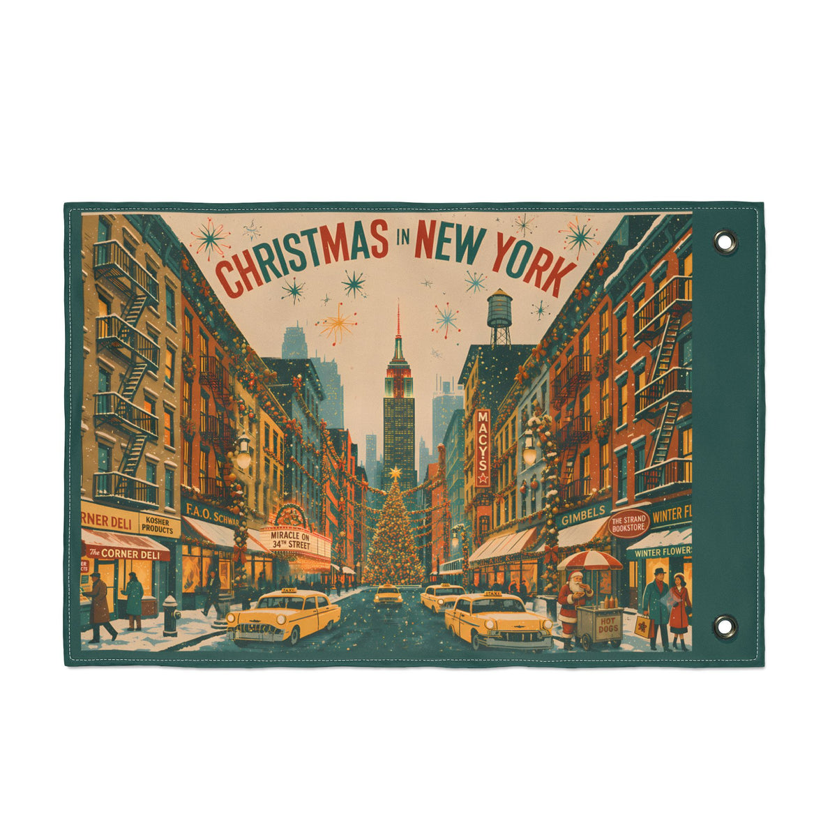 Christmas in New York City - Home Flag | Double-sided outdoor holiday decor