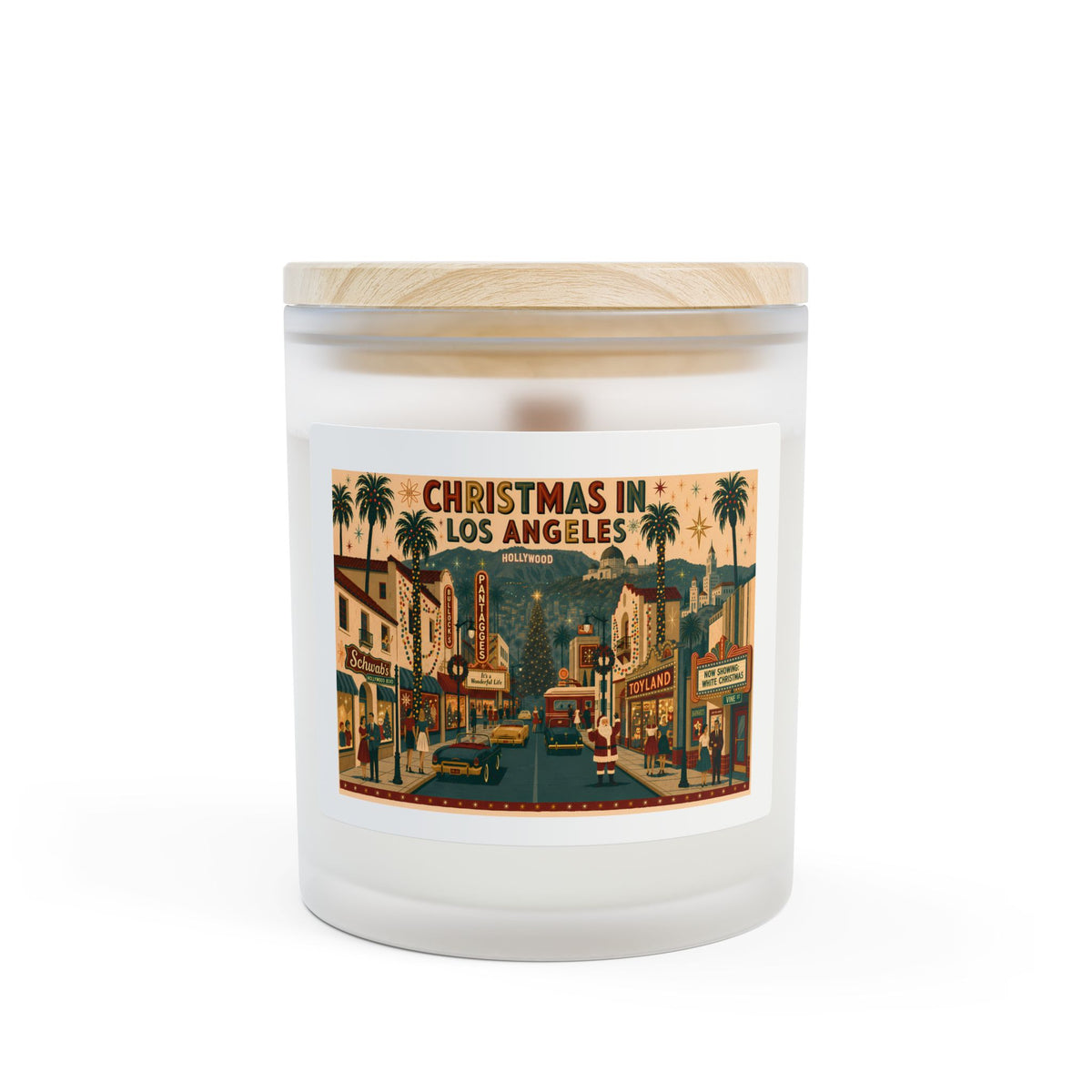 Christmas in Los Angeles | 11oz Frosted Glass Christmas Candle