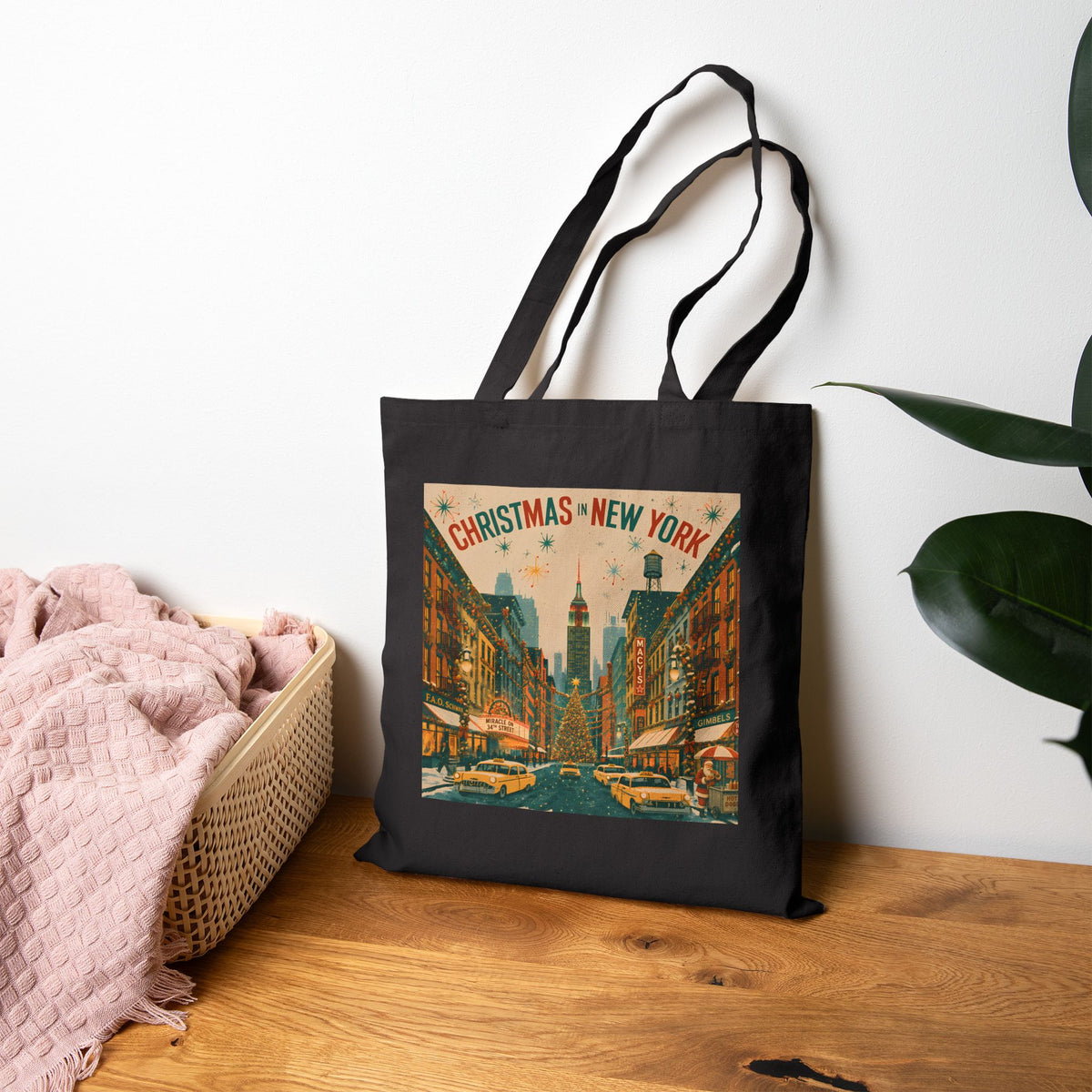 Christmas in New York City | Cotton Canvas Tote Bag