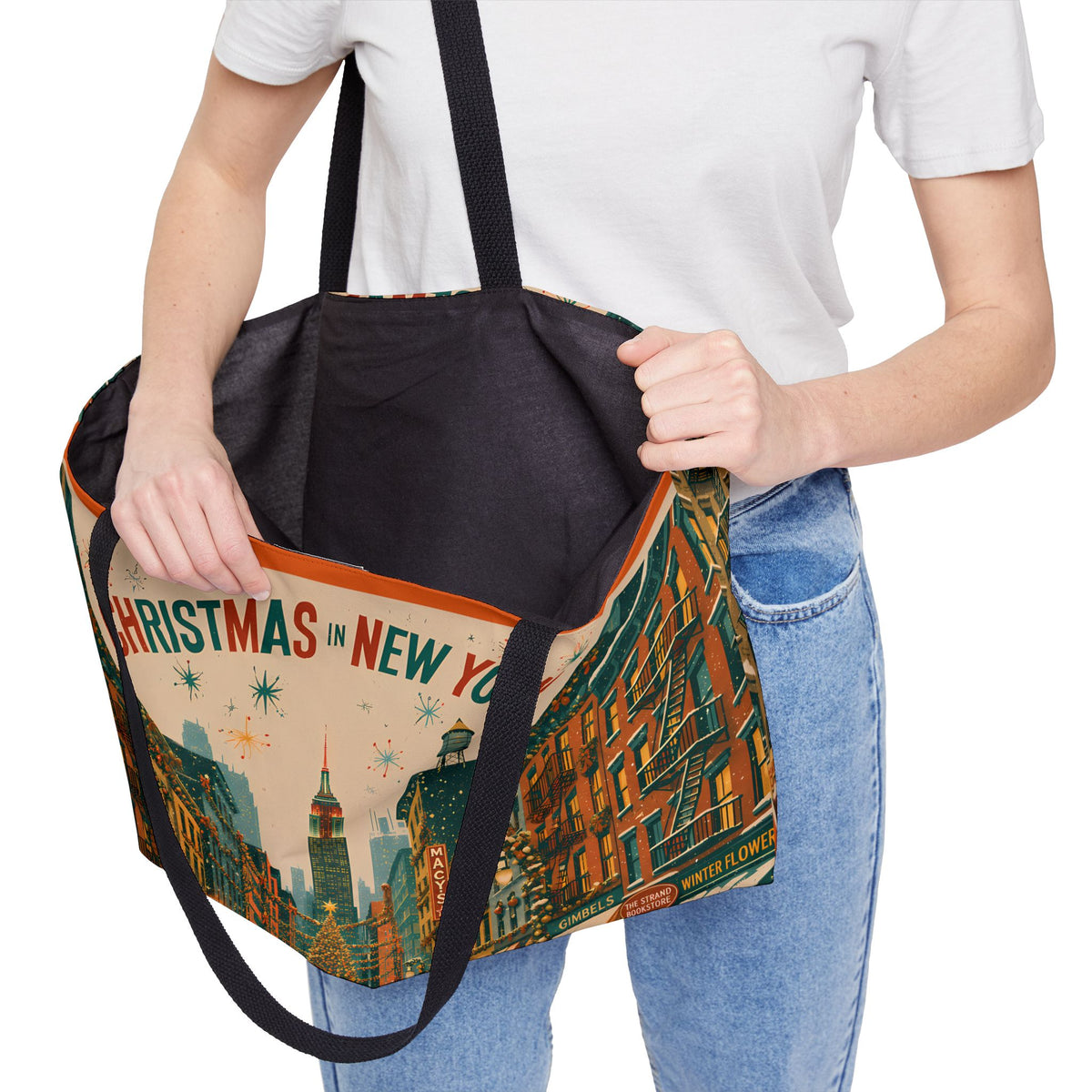 Christmas In New York Weekender Tote Bag