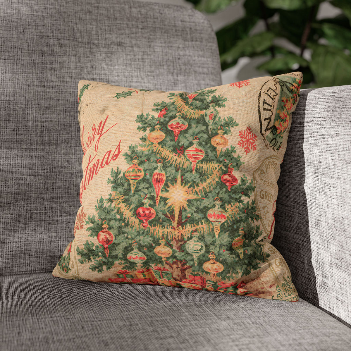 Vintage Noel | Christmas Throw Pillow Cover