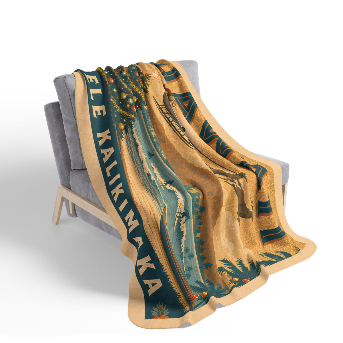 Christmas in Hawaii | Sherpa Fleece Christmas Blanket
