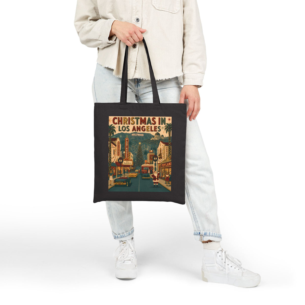 Christmas in Los Angeles | Cotton Canvas Tote Bag