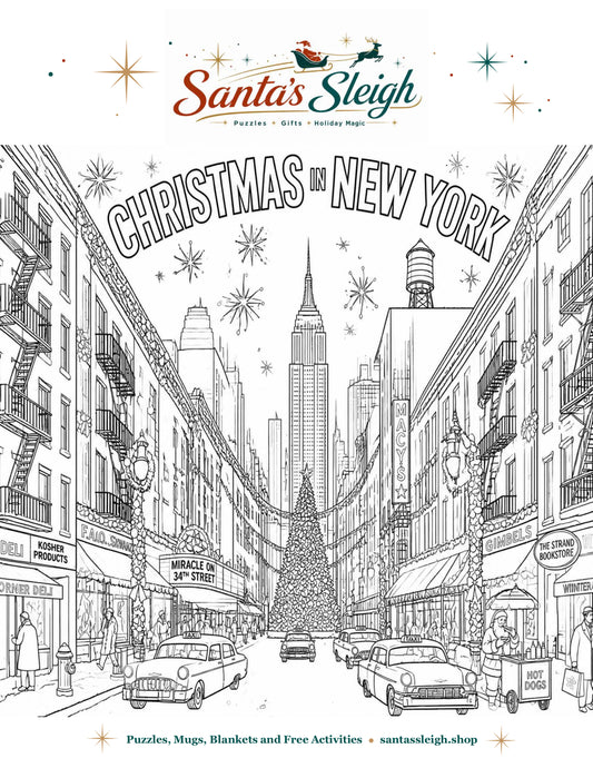 Christmas in New York City Coloring Page
