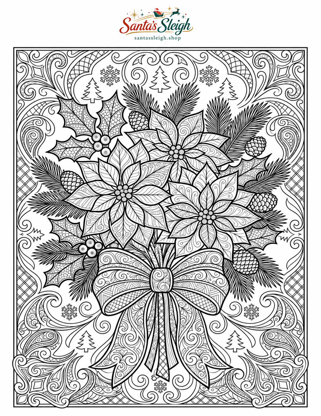 Winter Wonderland Christmas Coloring Collection I  Free Download With Purchase